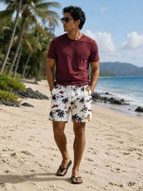 Bass Pro Shops Men's Tropical Print Island Surf Swim Trunks
M103